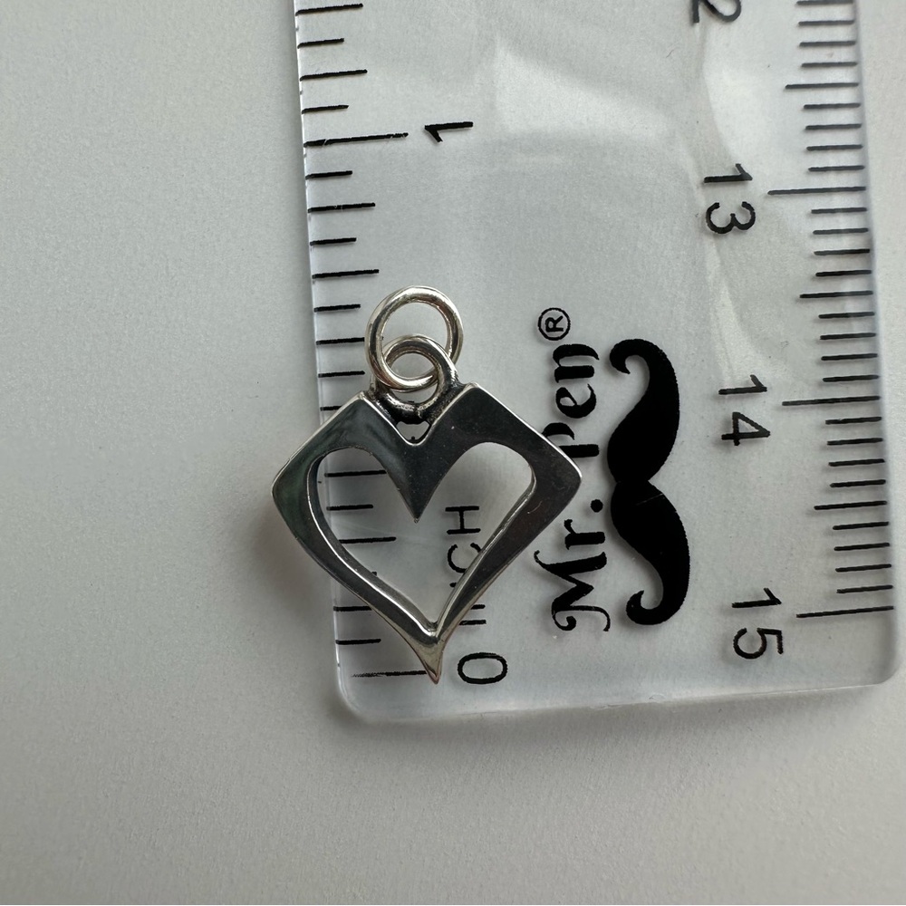 STERLING SILVER HEART PENDANT - Picture 3 of 4